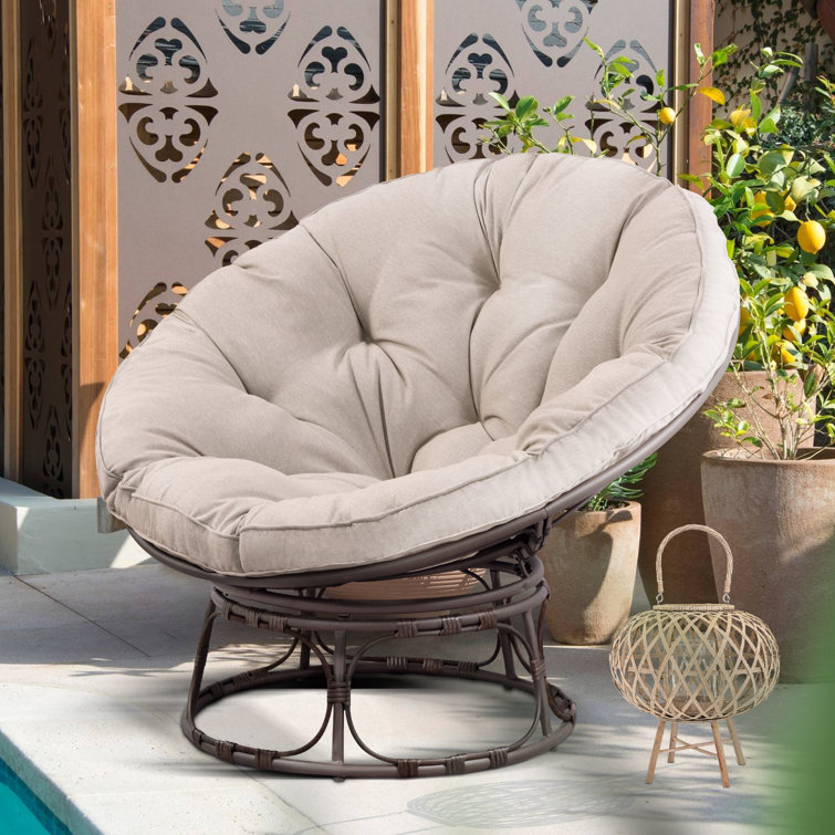 Red Barrel Studio® Papasan Patio Chair with Cushions & Reviews Wayfair